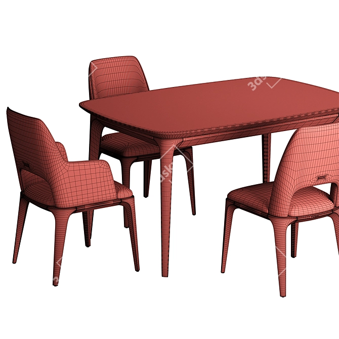 Convertible Dining Table with Play Chair 3D model image 5