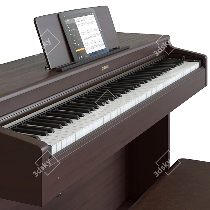 Yamaha YDP-164: A Digital Piano Masterpiece 3D model image 3