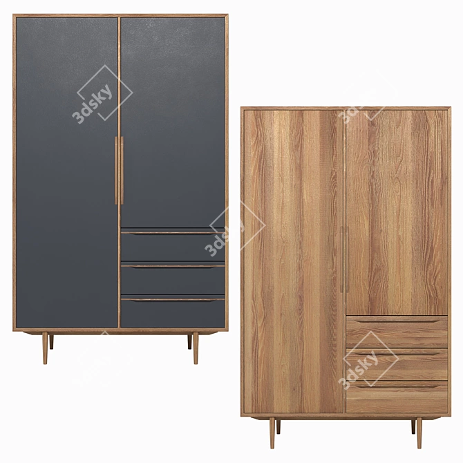 Bruni Blacki Wardrobe - Stylish and Practical 3D model image 1