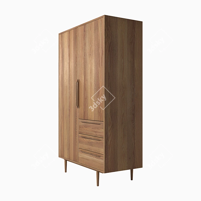 Bruni Blacki Wardrobe - Stylish and Practical 3D model image 2