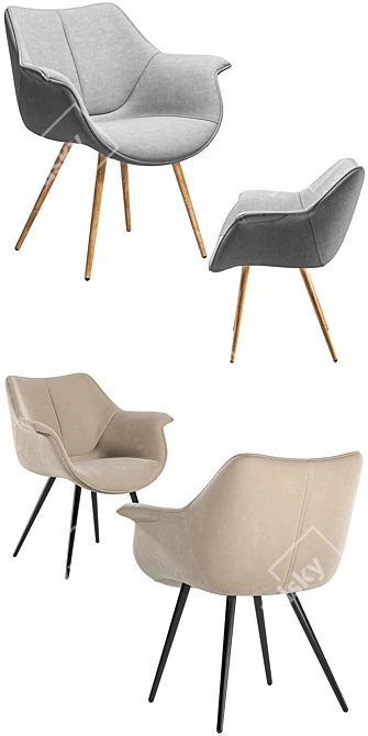 Modern Julian Armchair: Stylish & Comfortable 3D model image 3