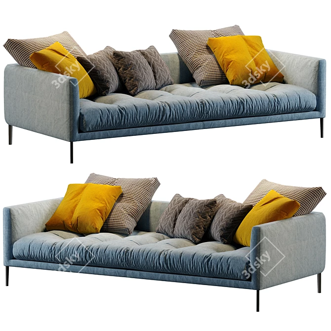 Bonaldo Coral: Stylish and Spacious Sofa 3D model image 1