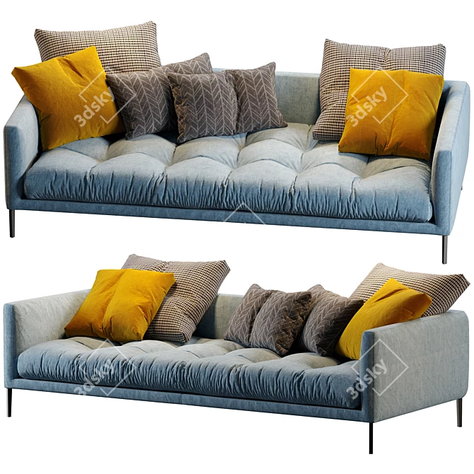Bonaldo Coral: Stylish and Spacious Sofa 3D model image 3