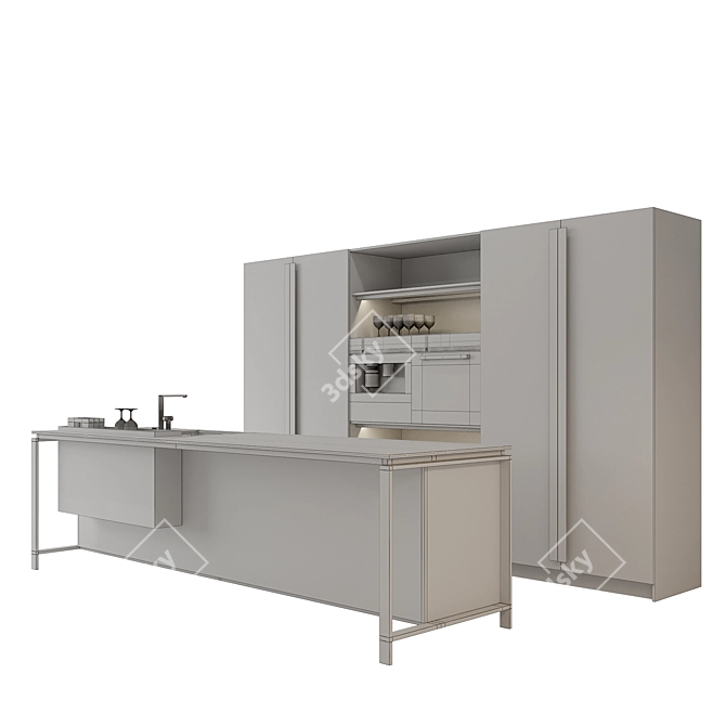 Modernista Kitchen Set 3D model image 5