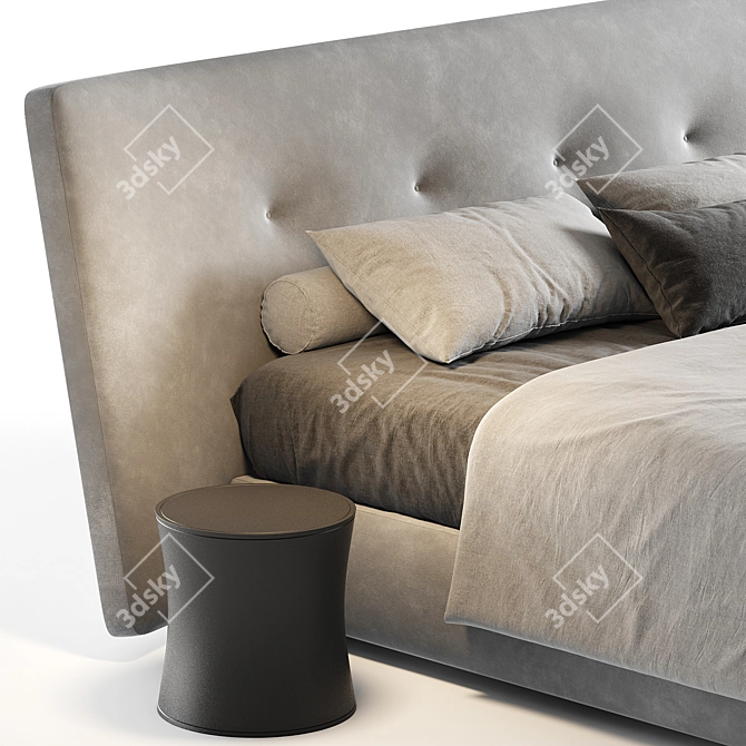 Elegant Rever Bed by Poliform 3D model image 2