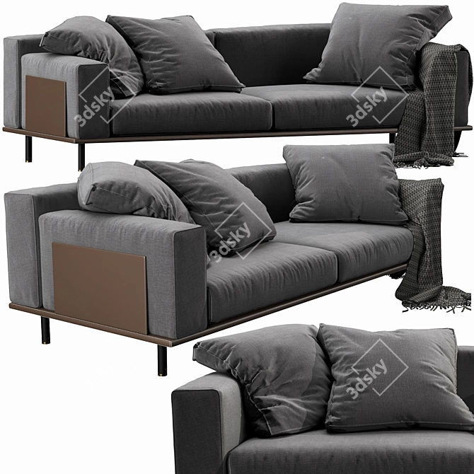 Contemporary Indivi 3-Seater Sofa 3D model image 5