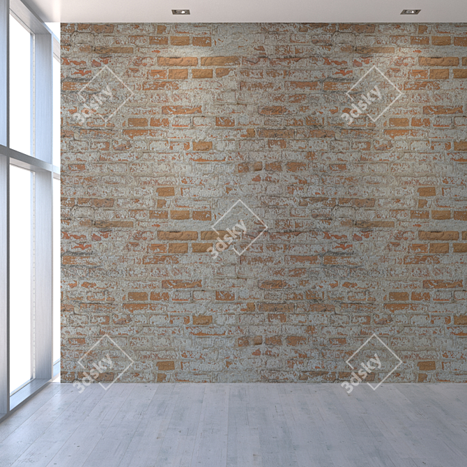 Seamless Brick Texture Set 3D model image 5