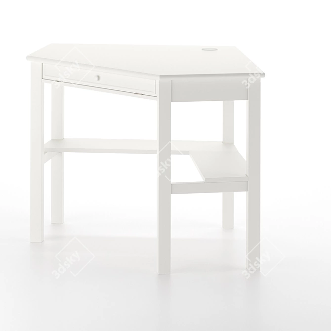 Ellen Compact Corner Computer Desk 3D model image 3