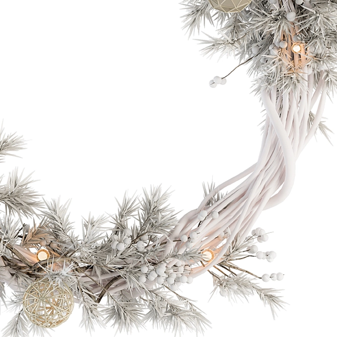 Snowy Bliss Wreath 3D model image 3