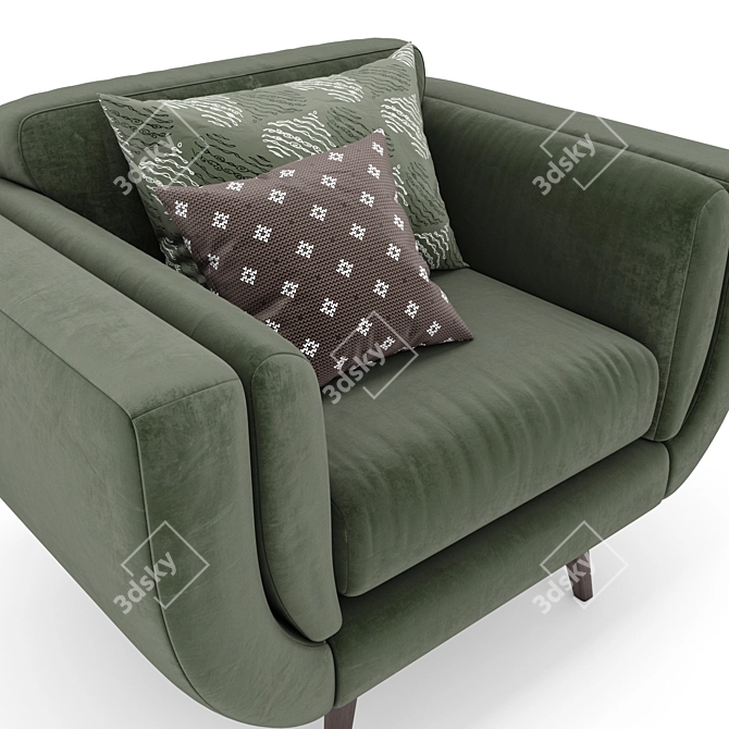 Zuri DFS Armchair - Stylish and Comfortable! 3D model image 3