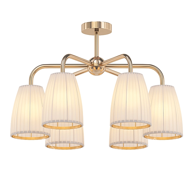 Classic American Style Brass Chandelier 3D model image 1