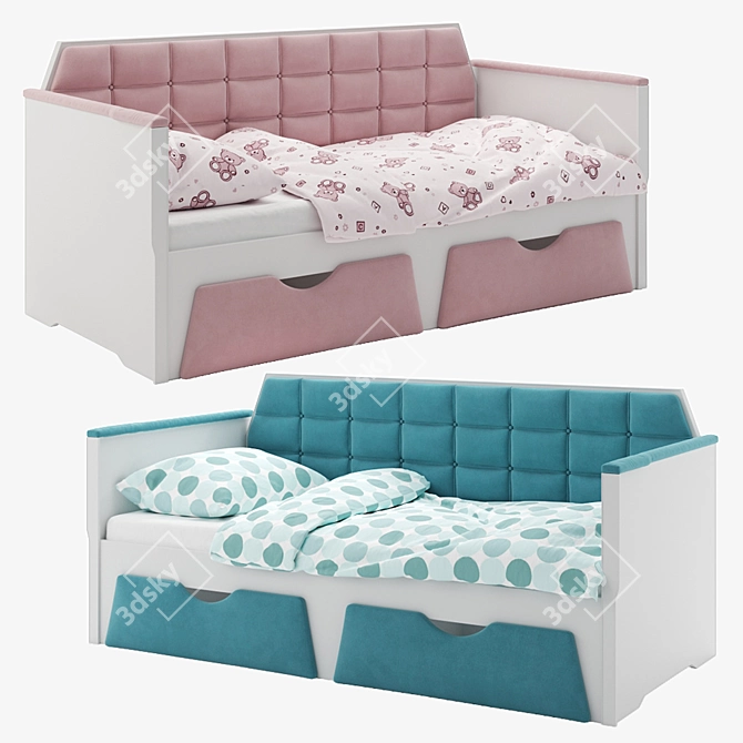 Champion Bed: Sleek, Stylish, and Comfortable 3D model image 2