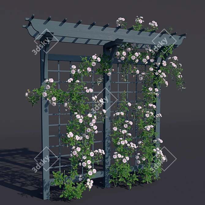 Pergola No. 1. Climbing Rose

 Elegant Pergola with Beautiful Climbing Roses 3D model image 3