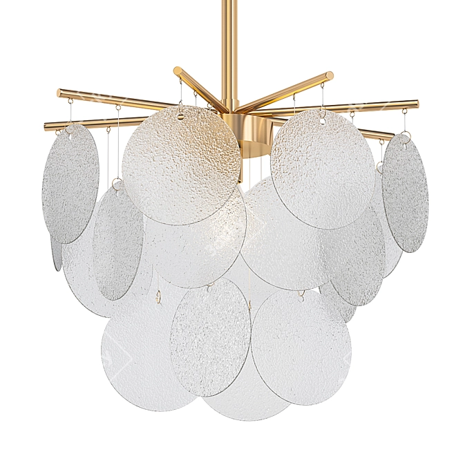 Frost-B: Elegant Glass Chandelier 3D model image 1