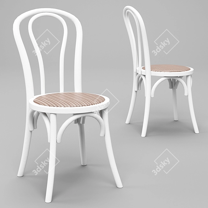 Montmartre Wooden Dining Set 3D model image 4