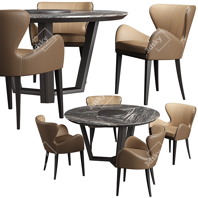 Borzalino Elektra Dining Set 3D model image 1