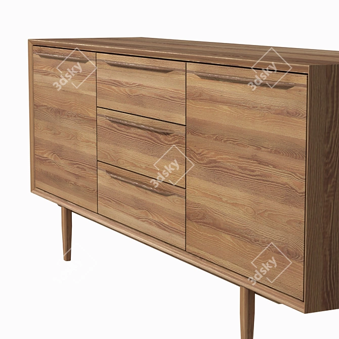 Bruni Chest of Drawers: Stylish Storage Solution 3D model image 2
