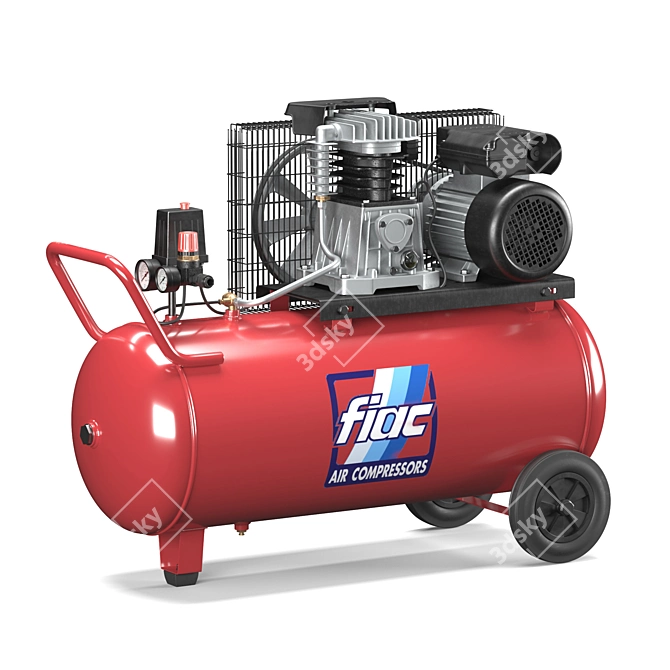 Powerful FIAC Air Compressor 3D model image 1