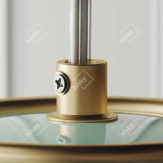Golden Blossom Pendant 3D model image 3
