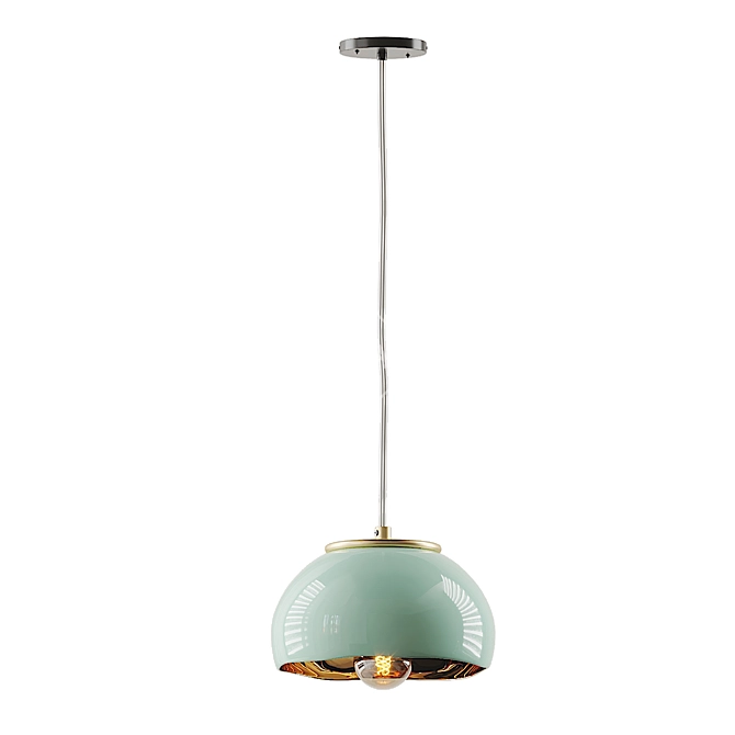Golden Blossom Pendant 3D model image 4