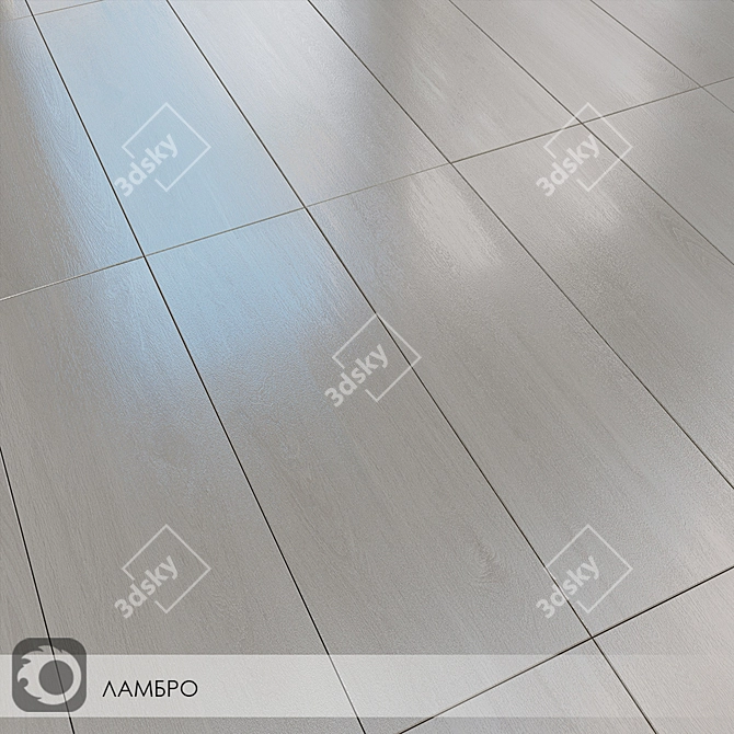 Milano Collection: Lambro 40x120 Ceramic Wood Tiles 3D model image 4