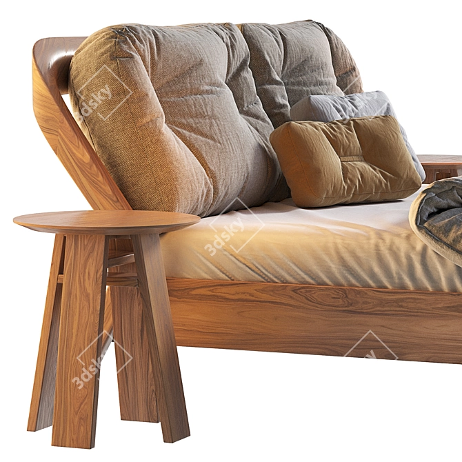 ZEITRAUM Friday Night Bed - Sleek and Stylish Sleeping Enchantment 3D model image 3