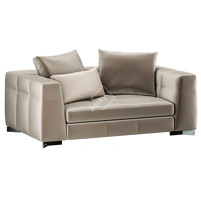 Luxurious Minotti Blazer Sofa 3D model image 4