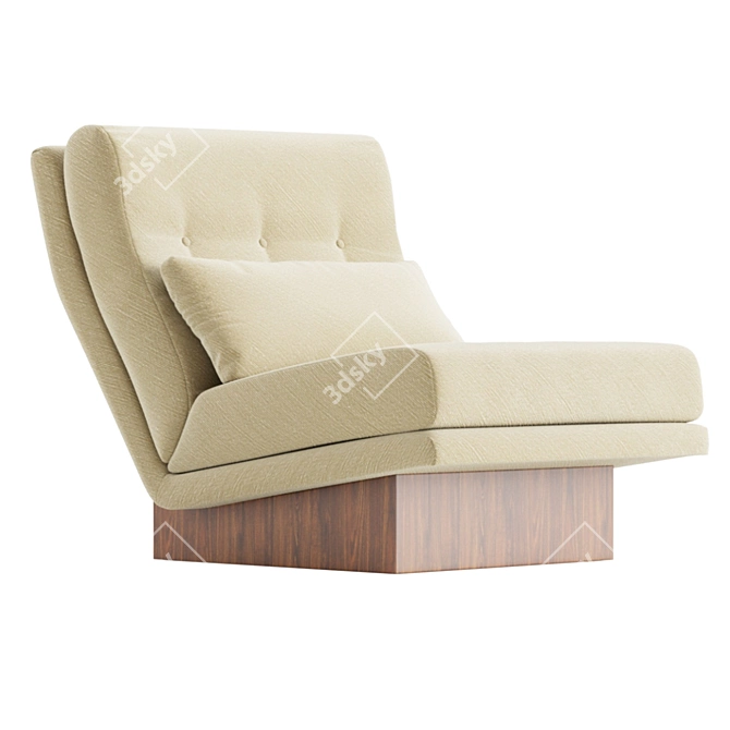 Modern Milo Baughman Lounge Chair 3D model image 1