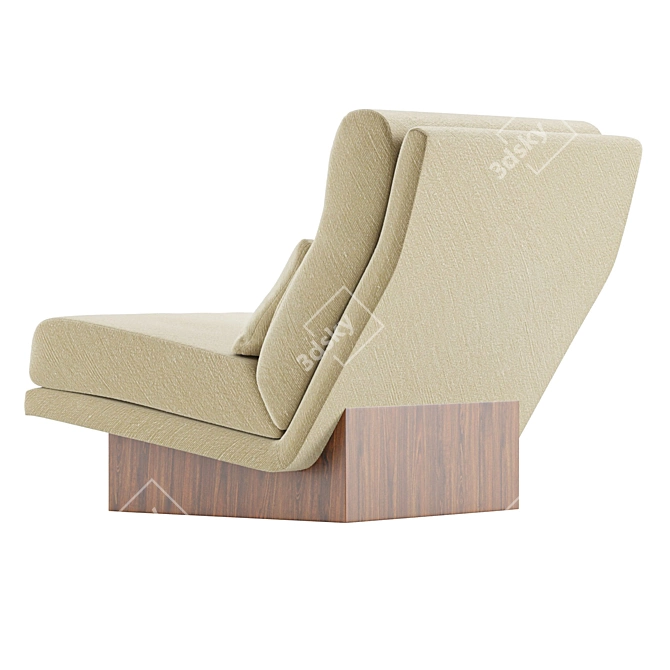 Modern Milo Baughman Lounge Chair 3D model image 3