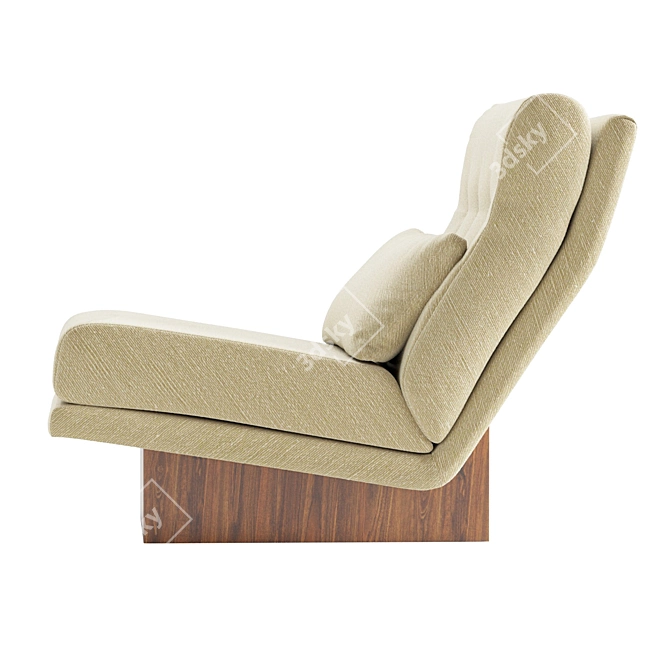 Modern Milo Baughman Lounge Chair 3D model image 4