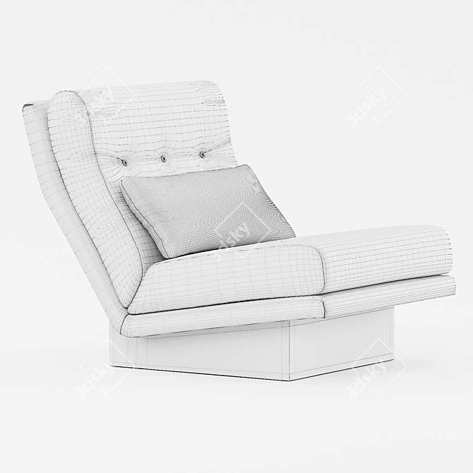 Modern Milo Baughman Lounge Chair 3D model image 5