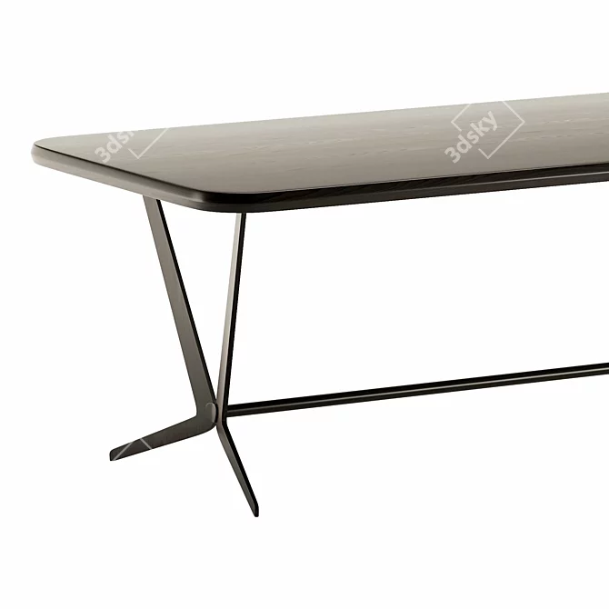 Elegant 3-Piece Dining Set 3D model image 4