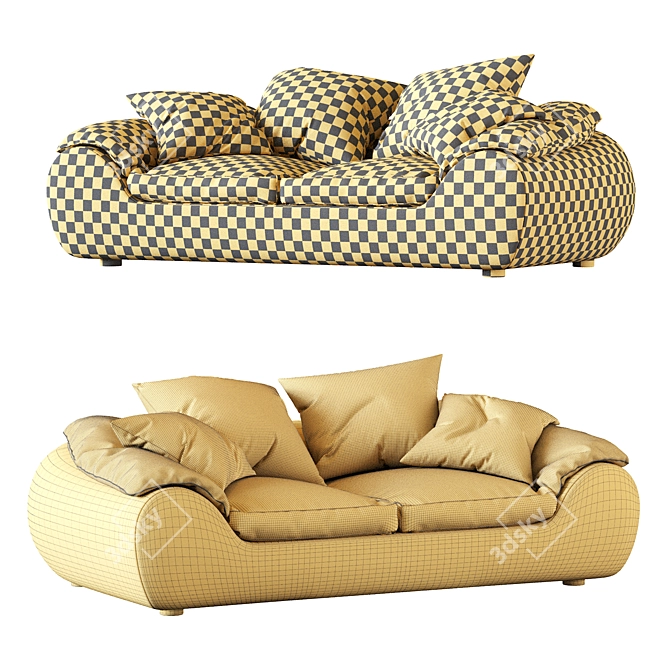 Cozy Bliss: ILARIA Sofa 3D model image 5