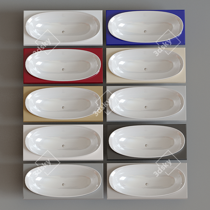 Ceramica Flaminia IO Vanity Tub 3D model image 3