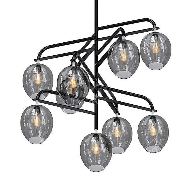 Contemporary Crystal Accent Chandelier 3D model image 1