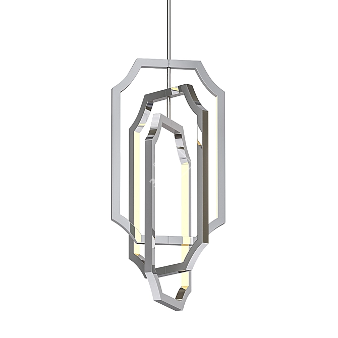 Audrie 6-Light Geometric Pendant 3D model image 1