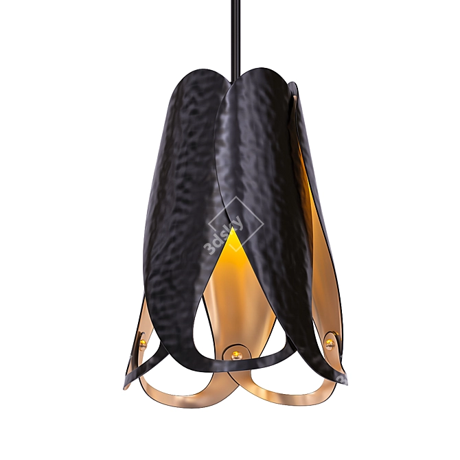 Elegant Geometric Pendant Light 3D model image 1