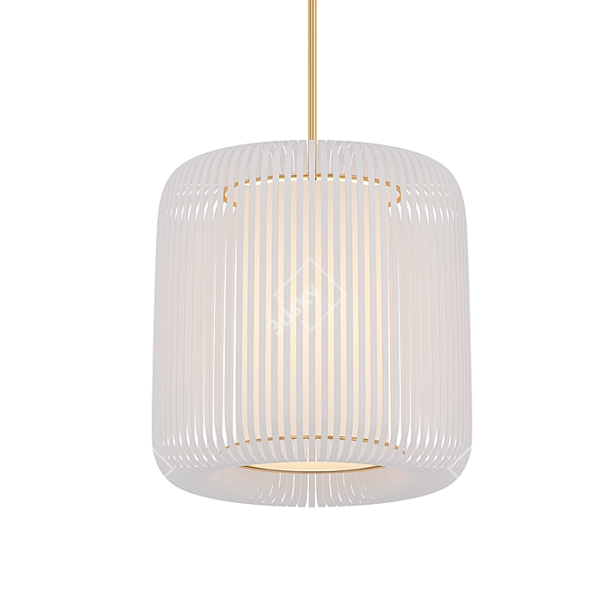 Wilhelm 1 - Elegant Drum Pendant 3D model image 1