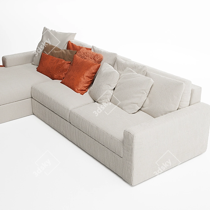 Sophie Minimalist Sofa: Modern Elegance for Any Space 3D model image 3