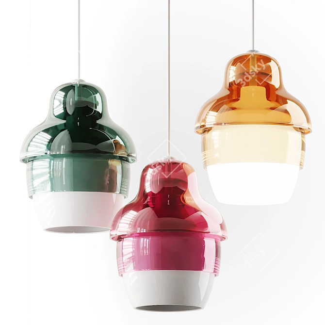 Nested Elegance: Matrioshka Pendant 3D model image 7