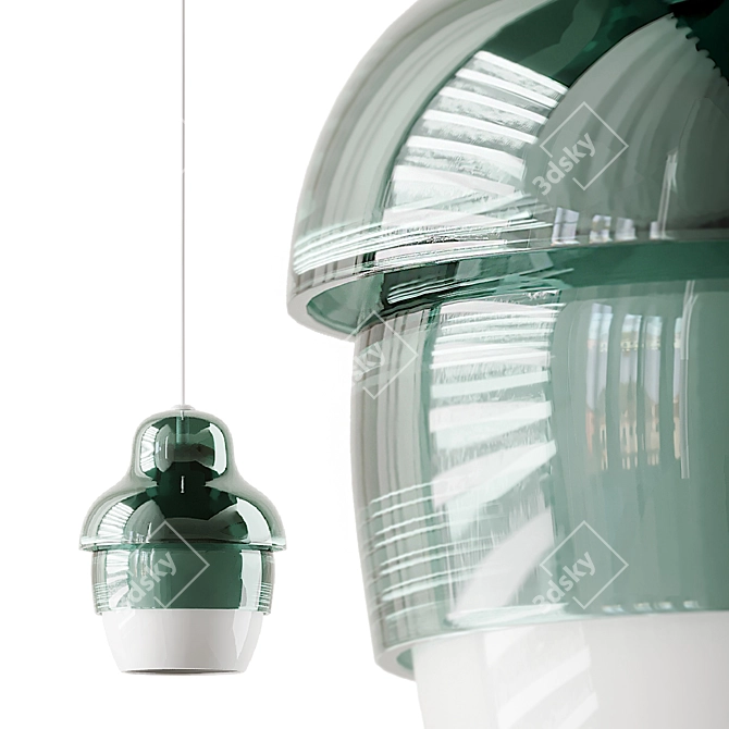 Nested Elegance: Matrioshka Pendant 3D model image 9