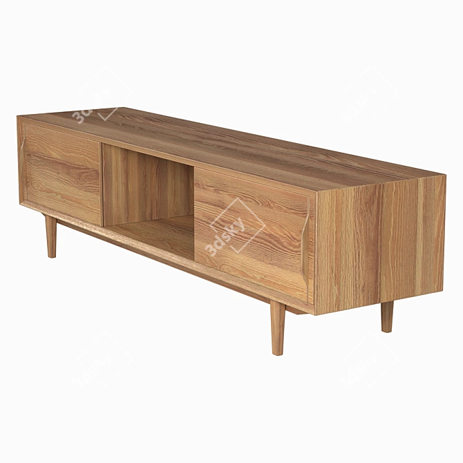 Bruni TV Console: Functional Space Saver 3D model image 2
