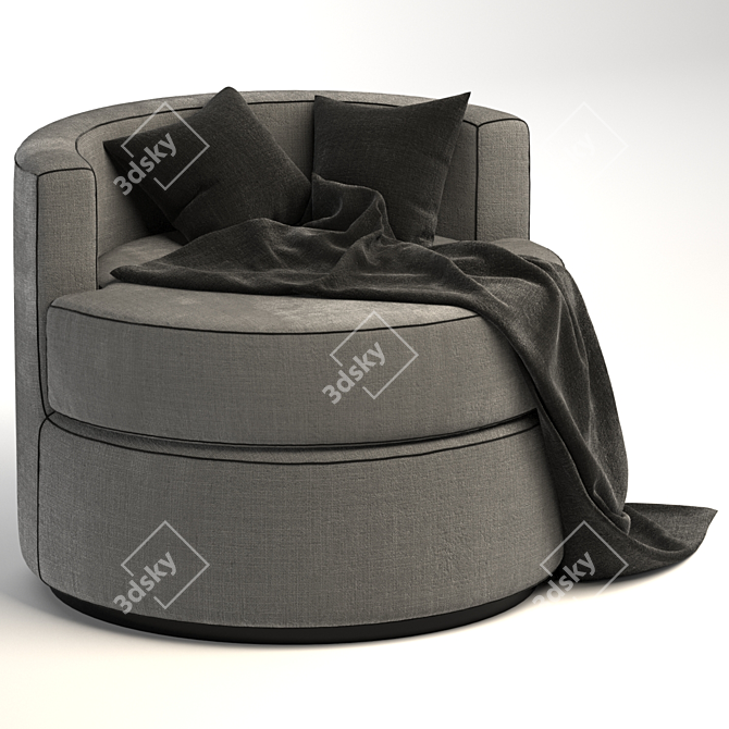 Balboa Swivel Armchair: Stylish and Comfortable 3D model image 5