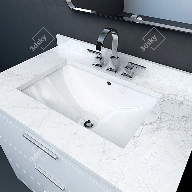RH Modern Machinto Single Vanity 3D model image 3