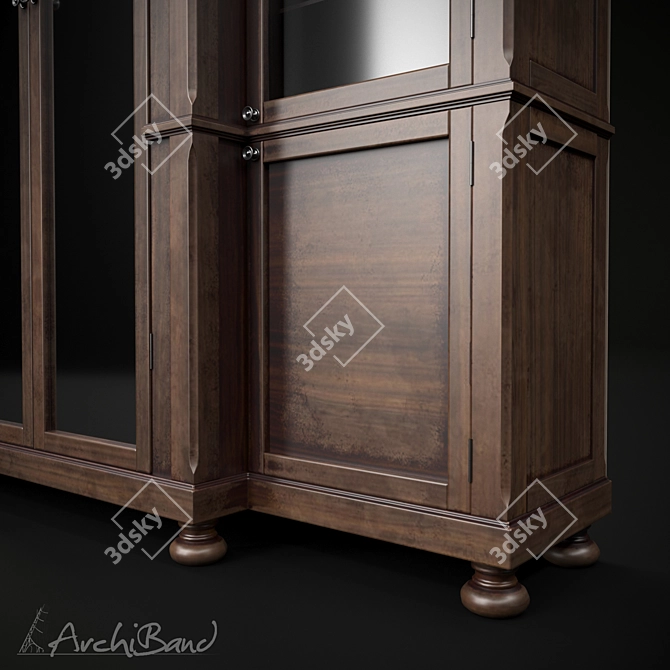 Elegant Library Cabinet: Customizable & Spacious 3D model image 7