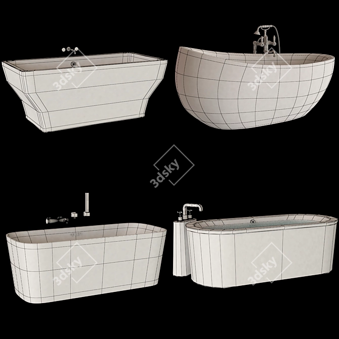 Luxury Villeroy & Boch Bath Set 3D model image 5