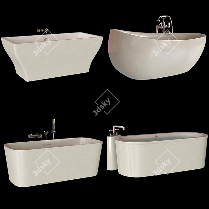 Luxury Villeroy & Boch Bath Set 3D model image 9