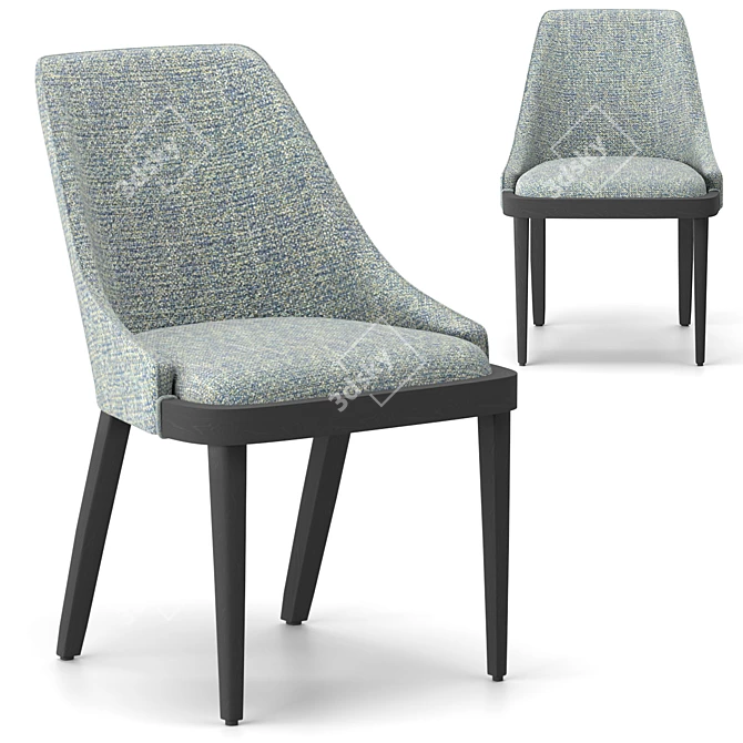 Modern Danish Chair by Sevensedie 3D model image 4