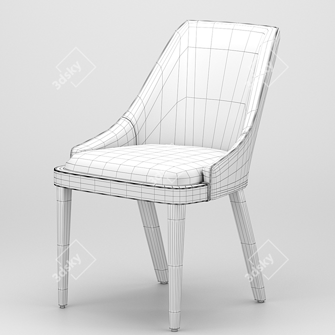 Modern Danish Chair by Sevensedie 3D model image 5