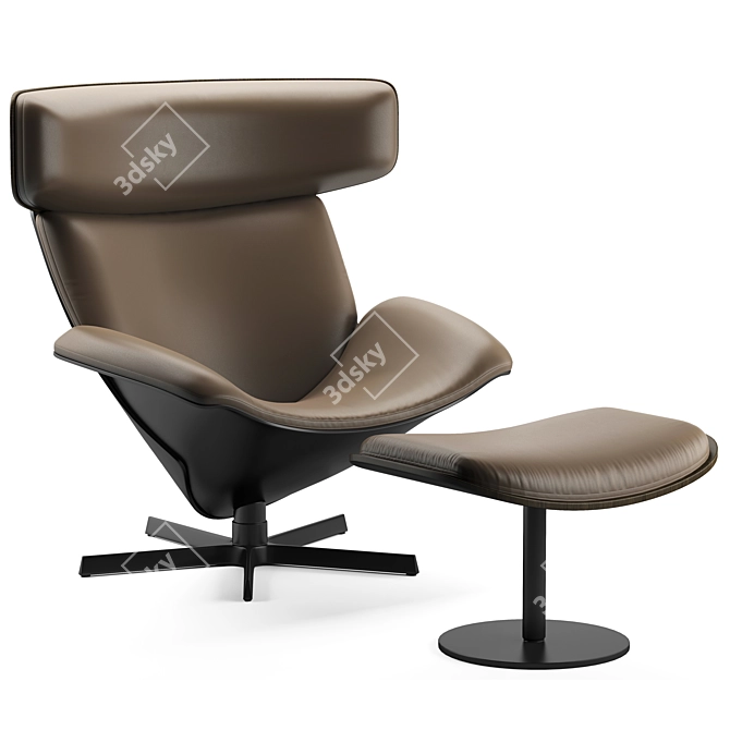 Sophisticated Almora Armchair: A Comfortable Elegance 3D model image 12
